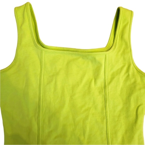 Wild Fable Women's Size Small Lime Green Sleeveless Seamed Bodycon Dress NWT - Picture 4 of 15